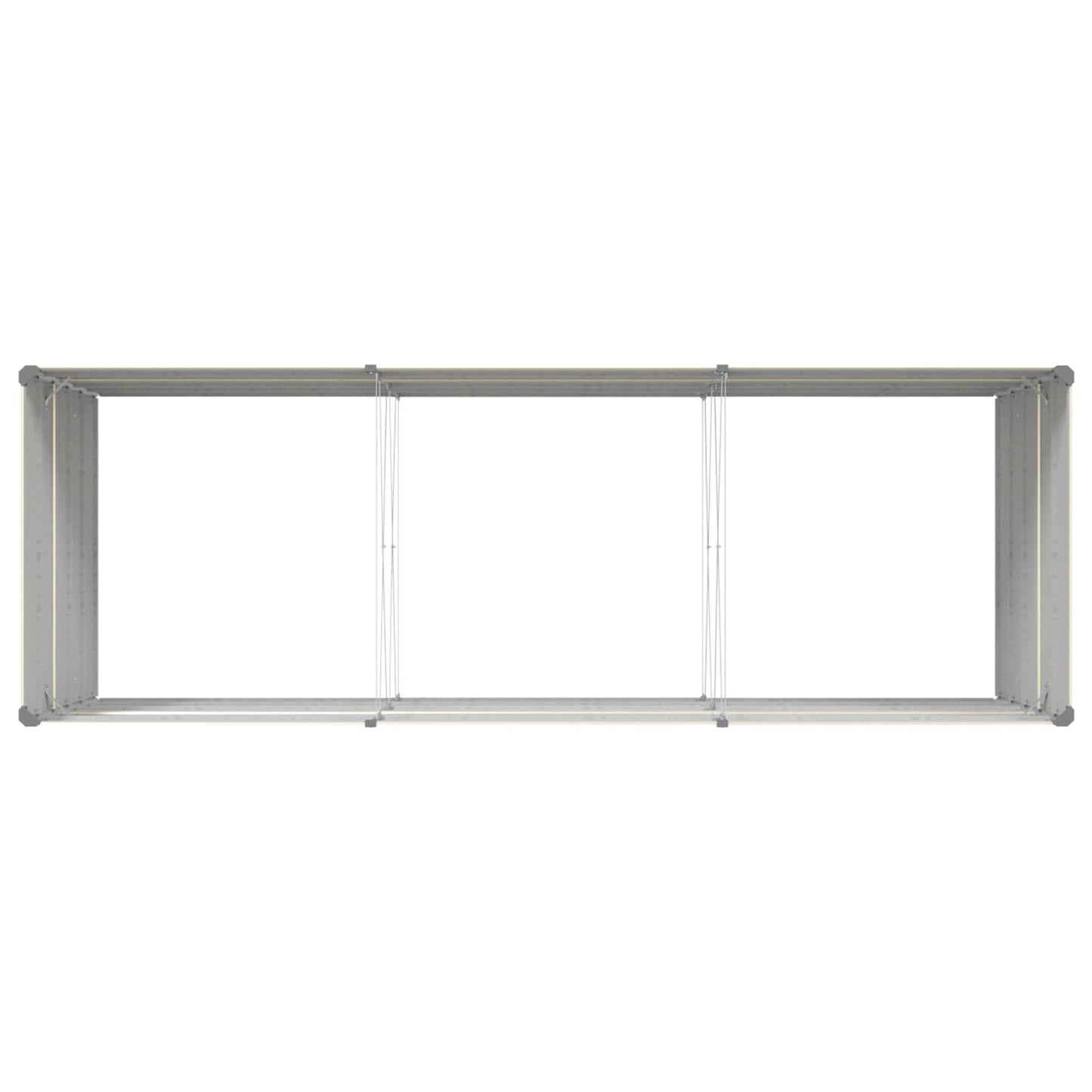 Planter Ivory 290 x 100 x 75 cm Galvanised Steel