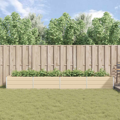 Planter Ivory 385 x 100 x 45 cm Galvanised Steel