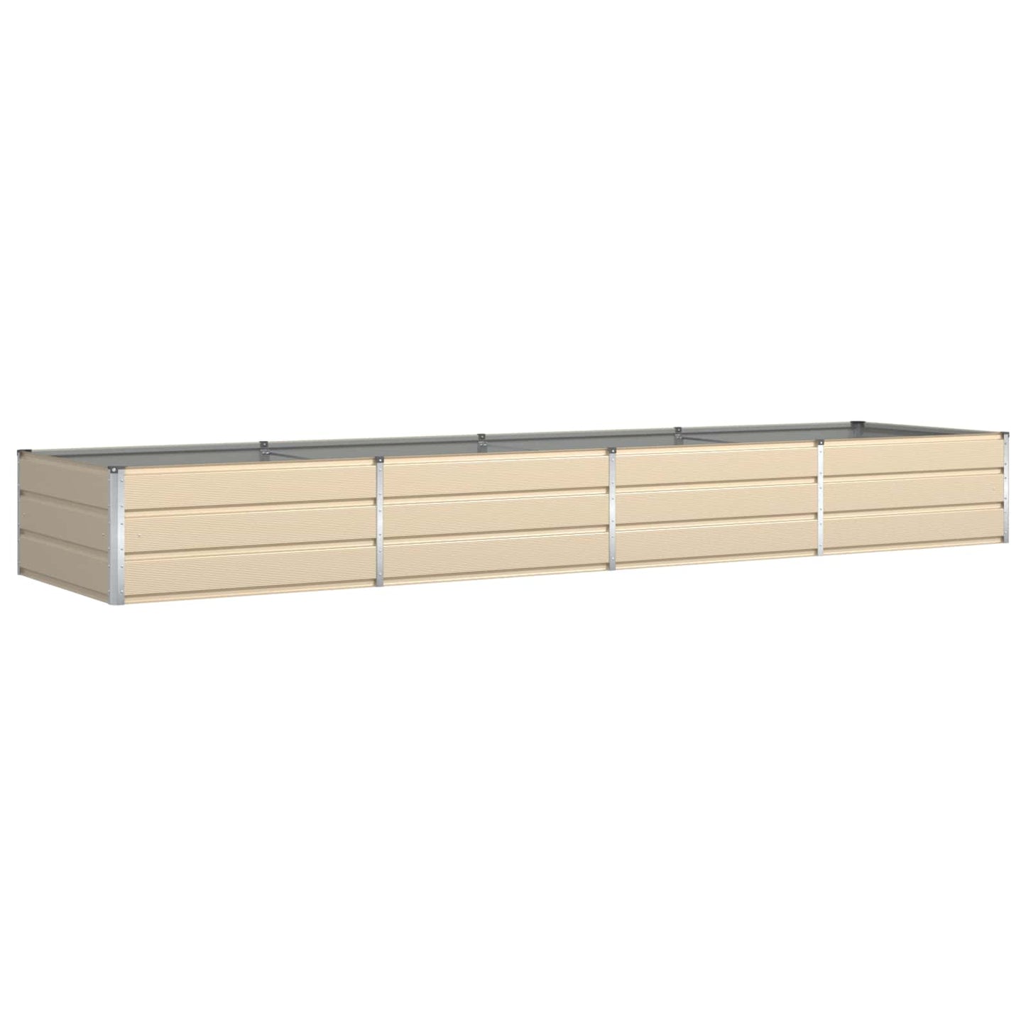 Planter Ivory 385 x 100 x 45 cm Galvanised Steel