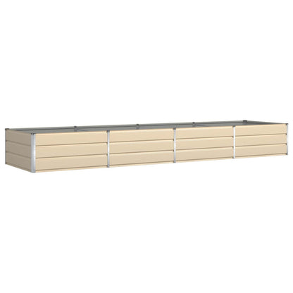 Planter Ivory 385 x 100 x 45 cm Galvanised Steel
