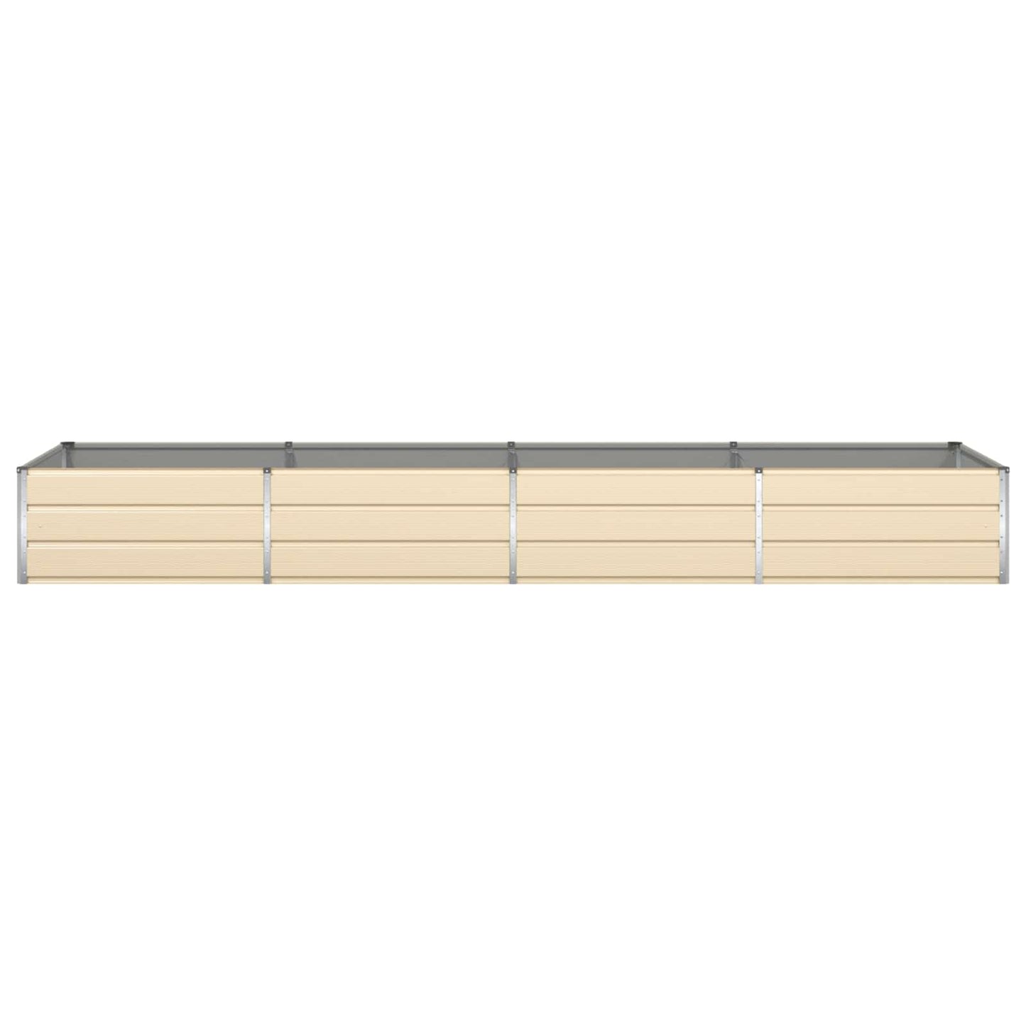 Planter Ivory 385 x 100 x 45 cm Galvanised Steel
