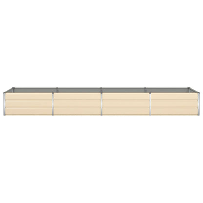 Planter Ivory 385 x 100 x 45 cm Galvanised Steel