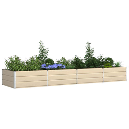 Planter Ivory 385 x 100 x 45 cm Galvanised Steel