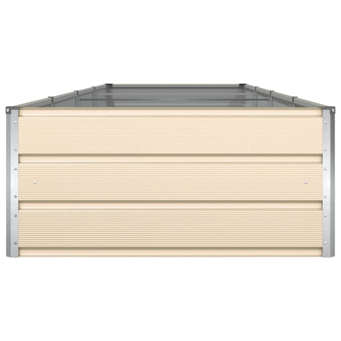Planter Ivory 385 x 100 x 45 cm Galvanised Steel