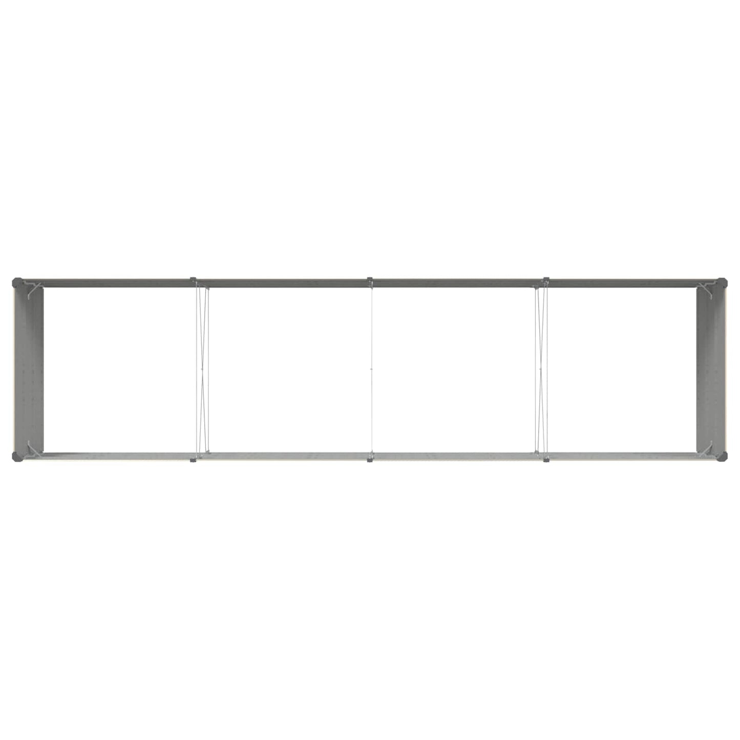 Planter Ivory 385 x 100 x 45 cm Galvanised Steel