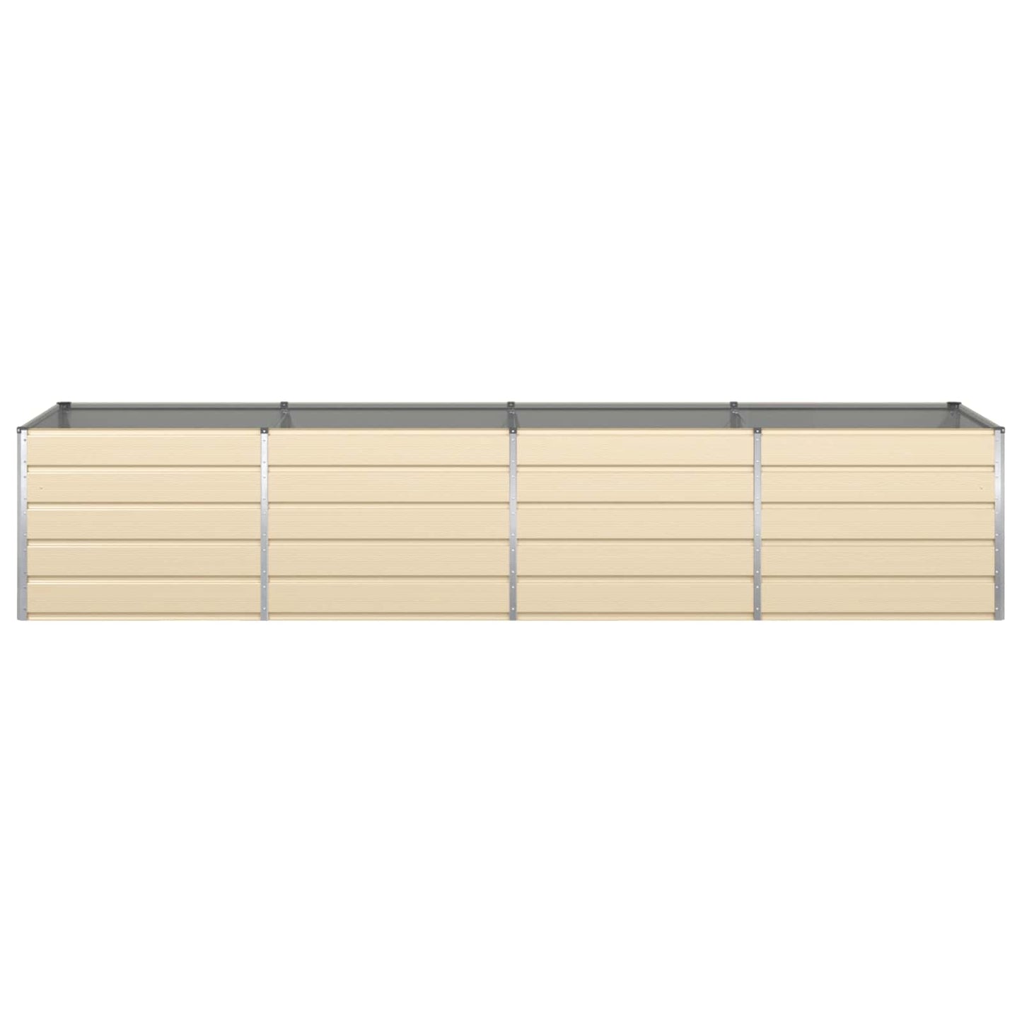 Planter Ivory 385 x 100 x 75 cm Galvanised Steel