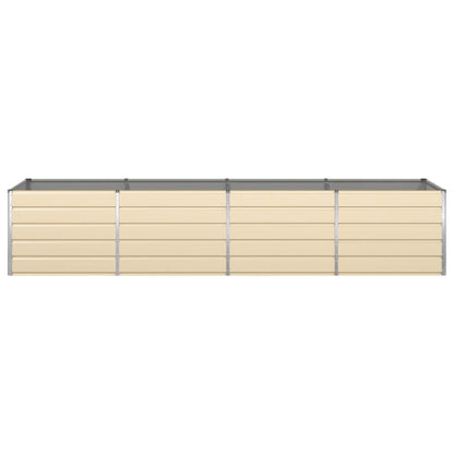 Planter Ivory 385 x 100 x 75 cm Galvanised Steel