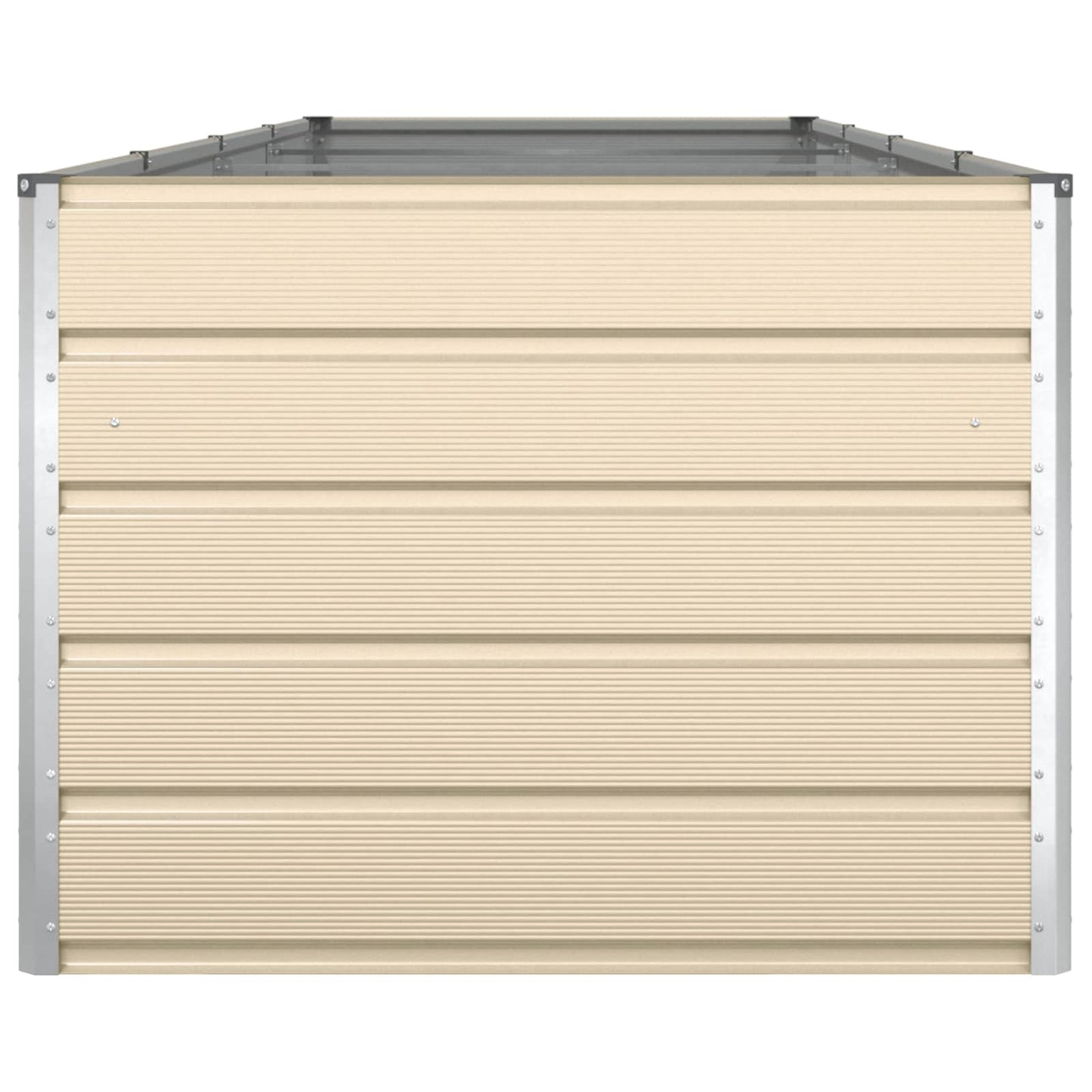 Planter Ivory 385 x 100 x 75 cm Galvanised Steel