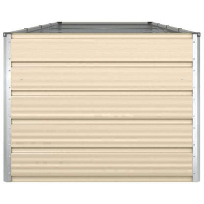 Planter Ivory 385 x 100 x 75 cm Galvanised Steel