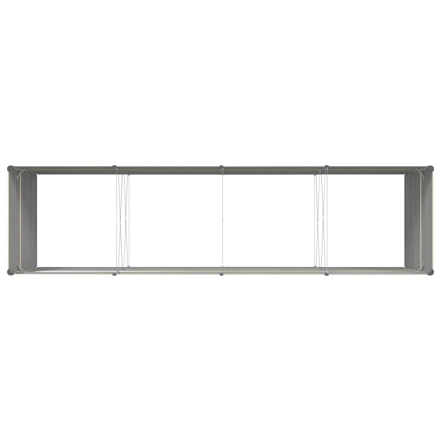 Planter Ivory 385 x 100 x 75 cm Galvanised Steel
