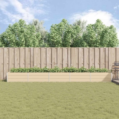 Planter Ivory 480 x 100 x 45 cm Galvanised Steel