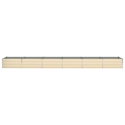 Planter Ivory 580 x 100 x 45 cm Galvanised Steel
