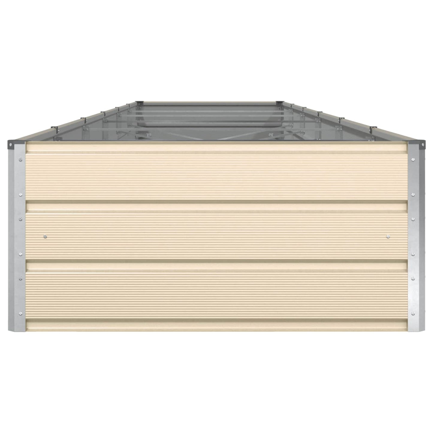 Planter Ivory 580 x 100 x 45 cm Galvanised Steel