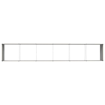 Planter Ivory 580 x 100 x 45 cm Galvanised Steel