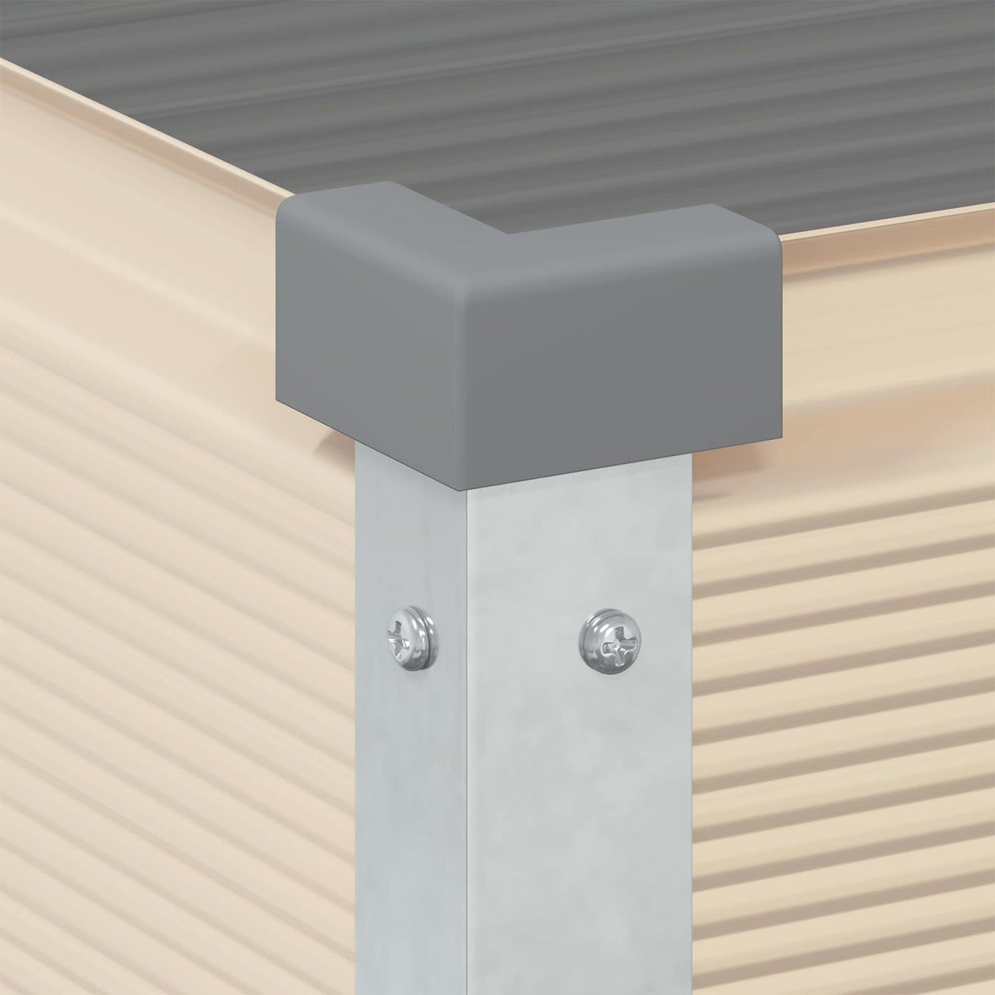 Planter Ivory 100 x 45 x 90 cm Galvanised Steel