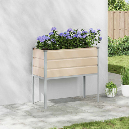 Planter Ivory 100 x 45 x 90 cm Galvanised Steel