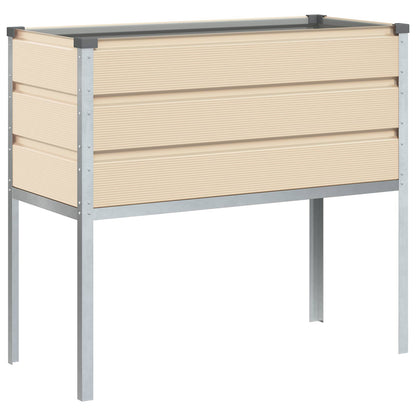 Planter Ivory 100 x 45 x 90 cm Galvanised Steel