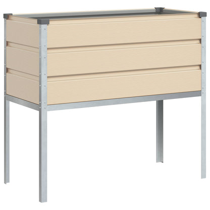 Planter Ivory 100 x 45 x 90 cm Galvanised Steel