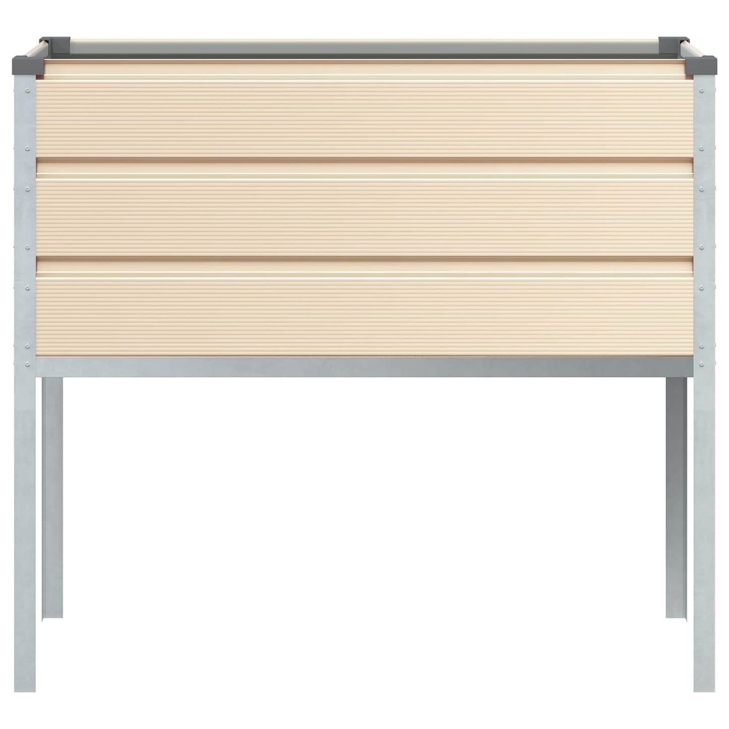 Planter Ivory 100 x 45 x 90 cm Galvanised Steel