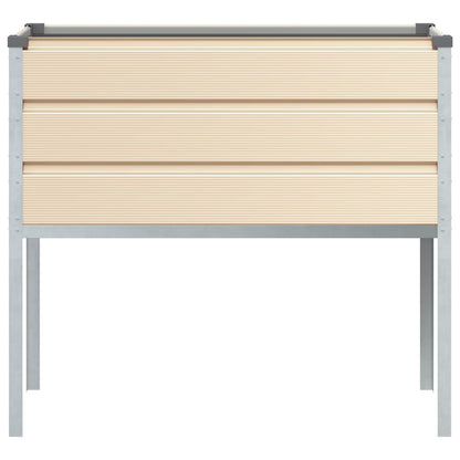 Planter Ivory 100 x 45 x 90 cm Galvanised Steel