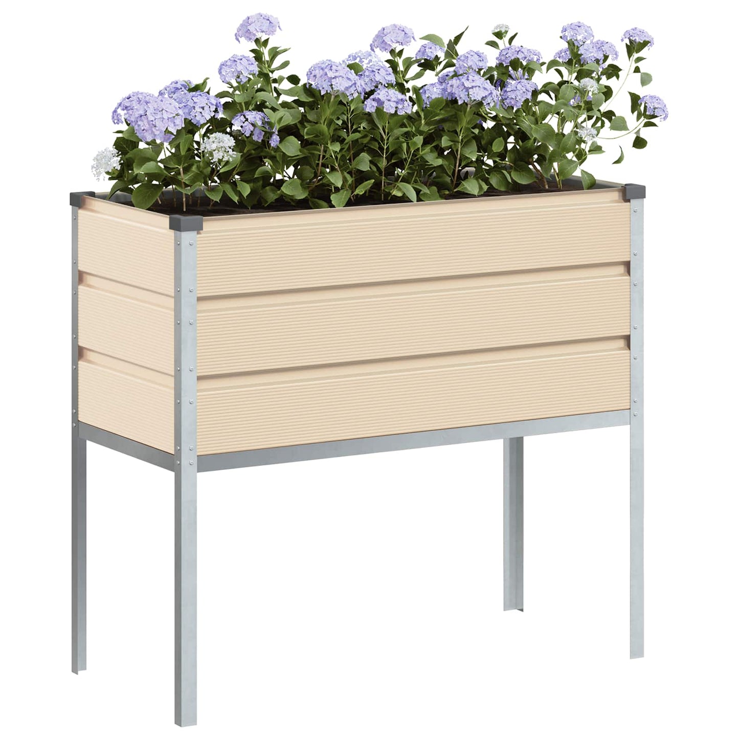 Planter Ivory 100 x 45 x 90 cm Galvanised Steel