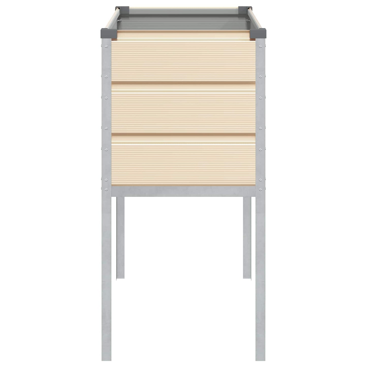 Planter Ivory 100 x 45 x 90 cm Galvanised Steel