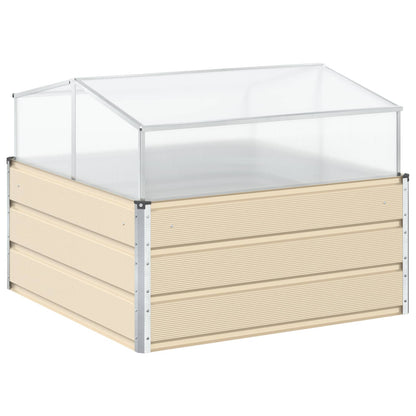 Planter Ivory 100 x 100 x 77 cm Galvanised Steel