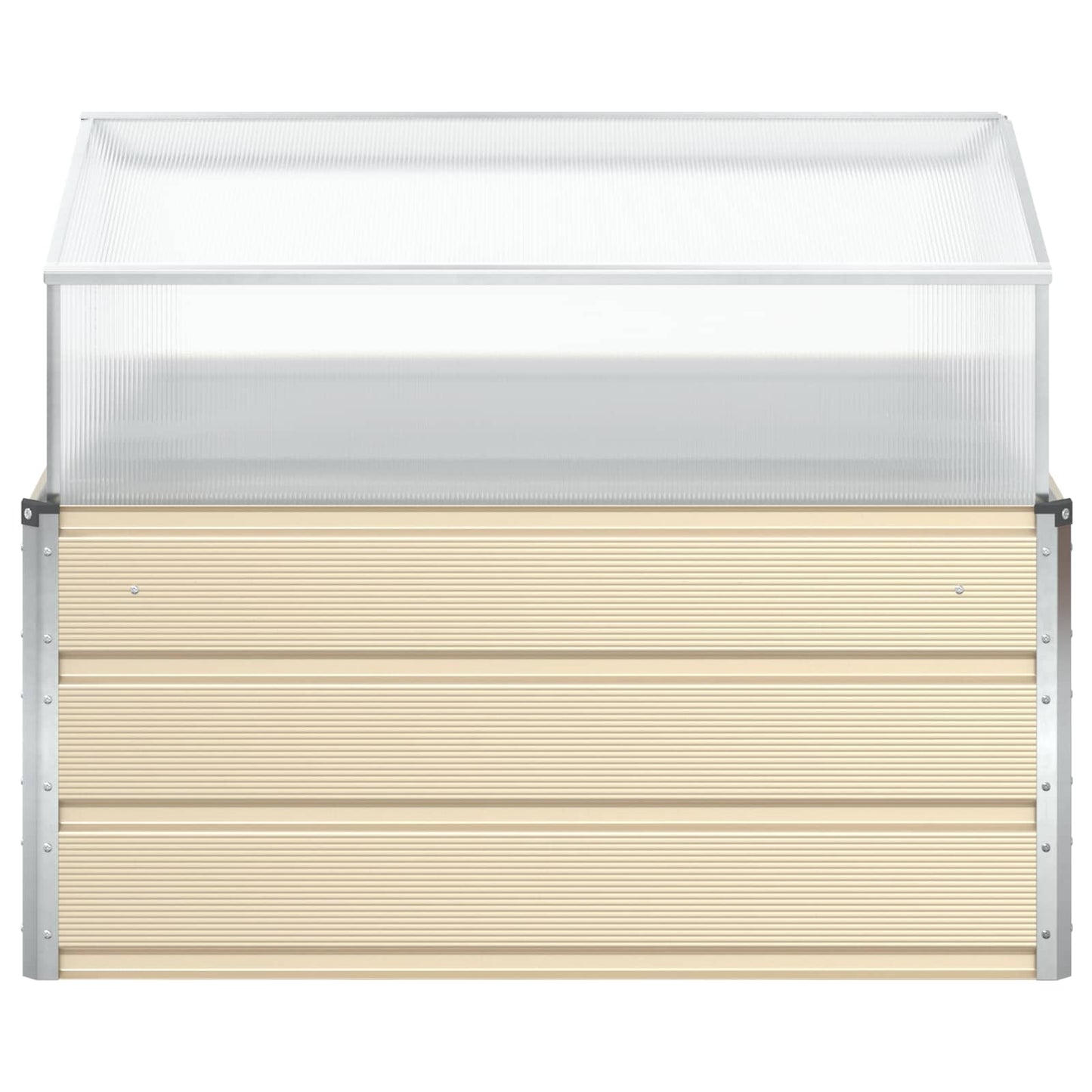Planter Ivory 100 x 100 x 77 cm Galvanised Steel