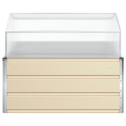 Planter Ivory 100 x 100 x 77 cm Galvanised Steel