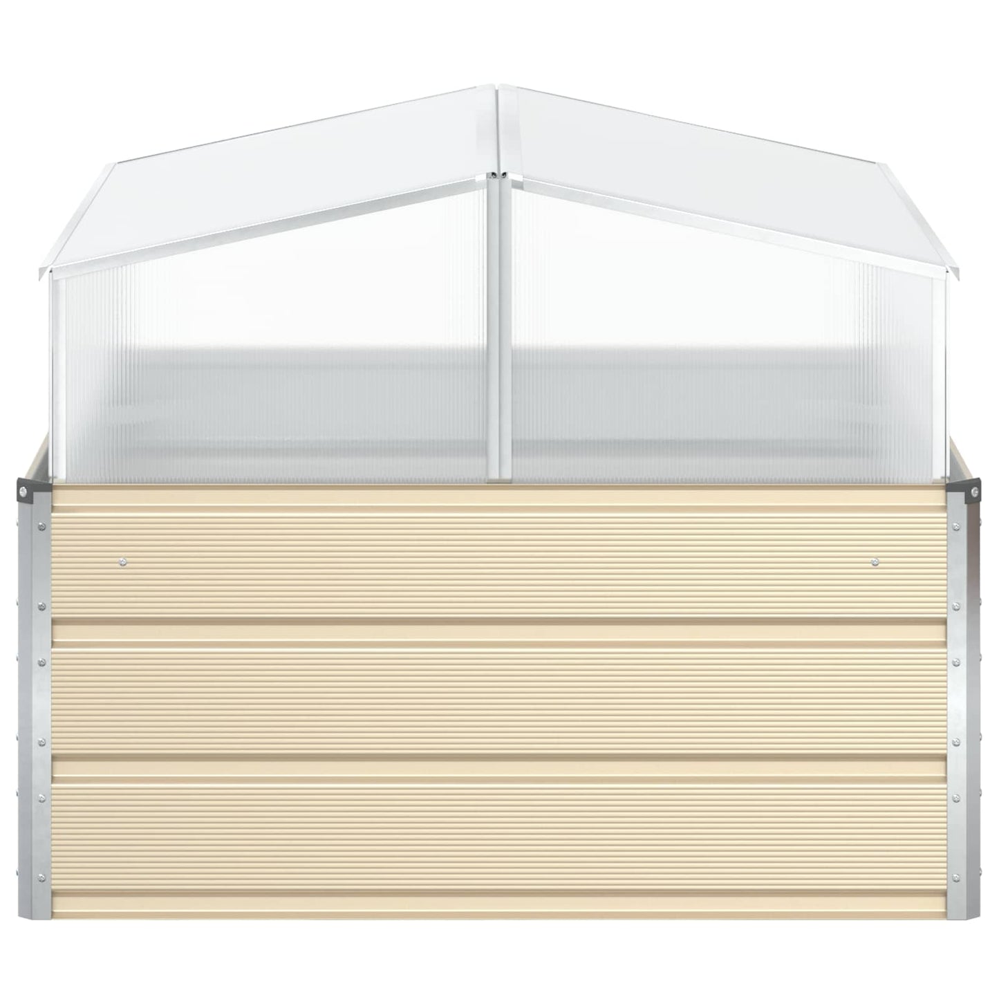 Planter Ivory 100 x 100 x 77 cm Galvanised Steel