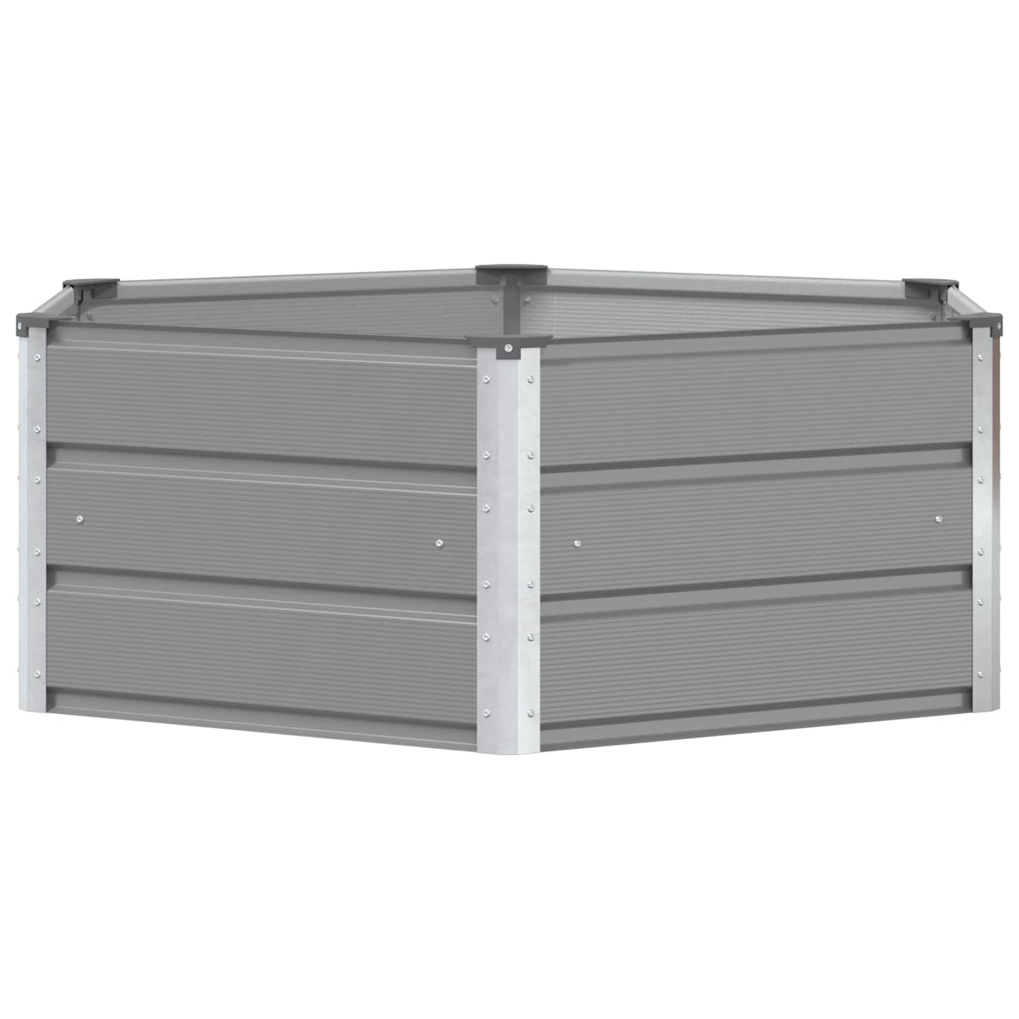 Planter Light Grey 129 x 129 x 45 cm Steel