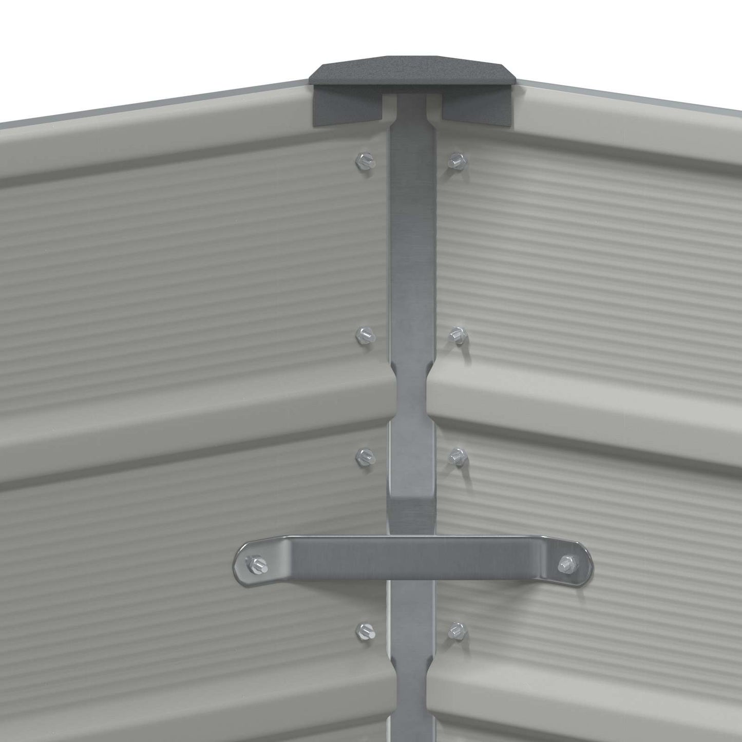 Planter Light Grey 129 x 129 x75 cm Steel