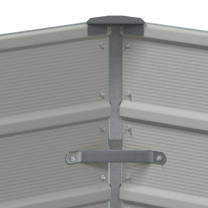 Planter Light Grey 129 x 129 x75 cm Steel
