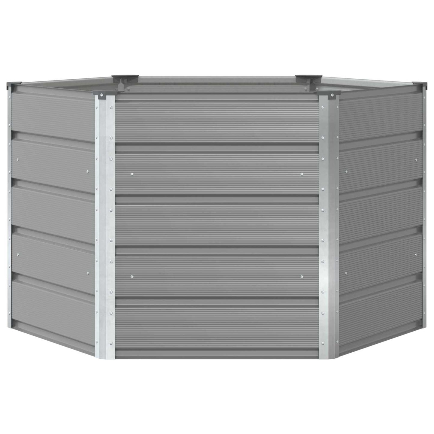 Planter Light Grey 129 x 129 x75 cm Steel