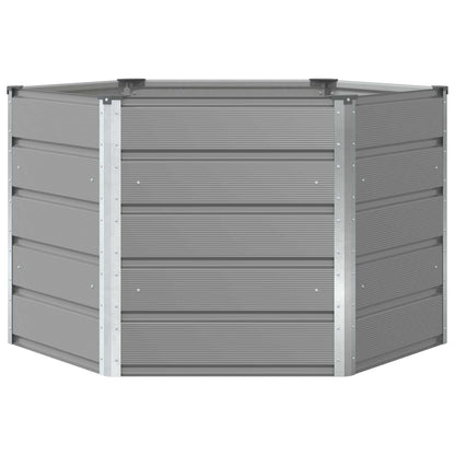 Planter Light Grey 129 x 129 x75 cm Steel