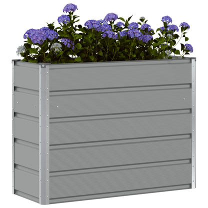 Planter Light Grey 100 x 40 x 75 cm Steel