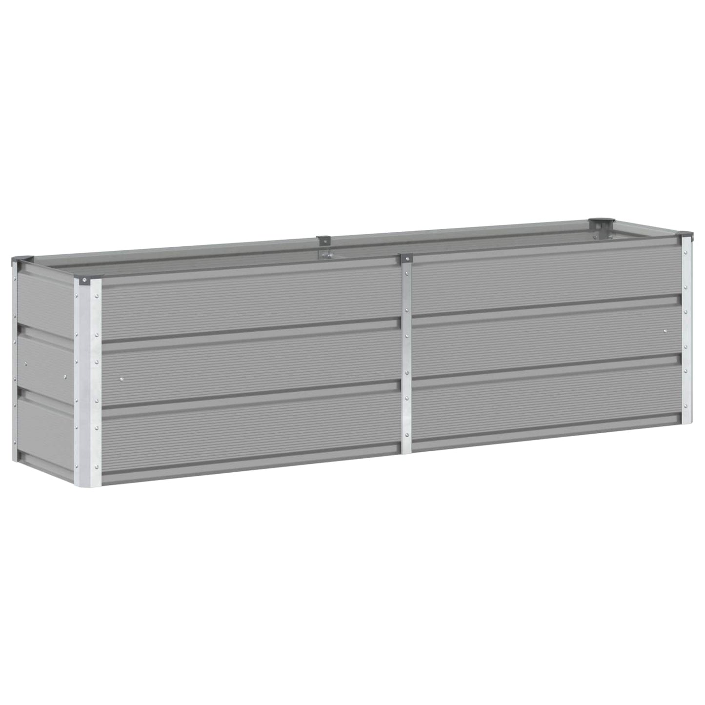 Planter Light Grey 160 x 40 x 45 cm Steel