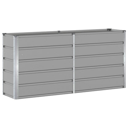 Planter Light Grey 160 x 40 x 75 cm Steel