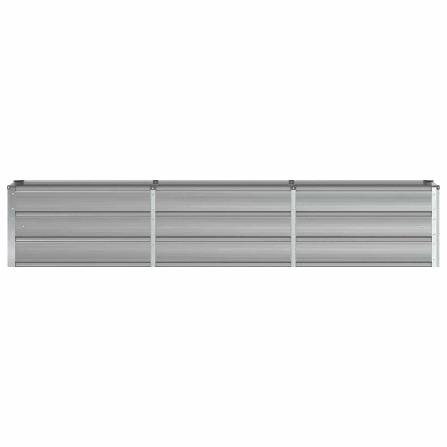 Planter Light Grey 240 x 40 x 45 cm Steel
