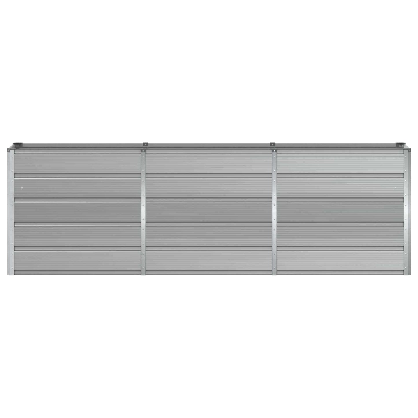 Planter Light Grey 240 x 40 x 75 cm Steel