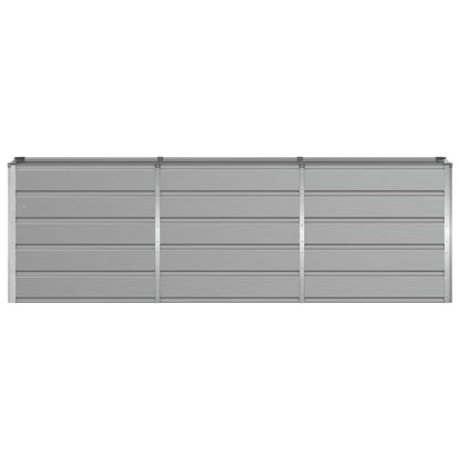 Planter Light Grey 240 x 40 x 75 cm Steel