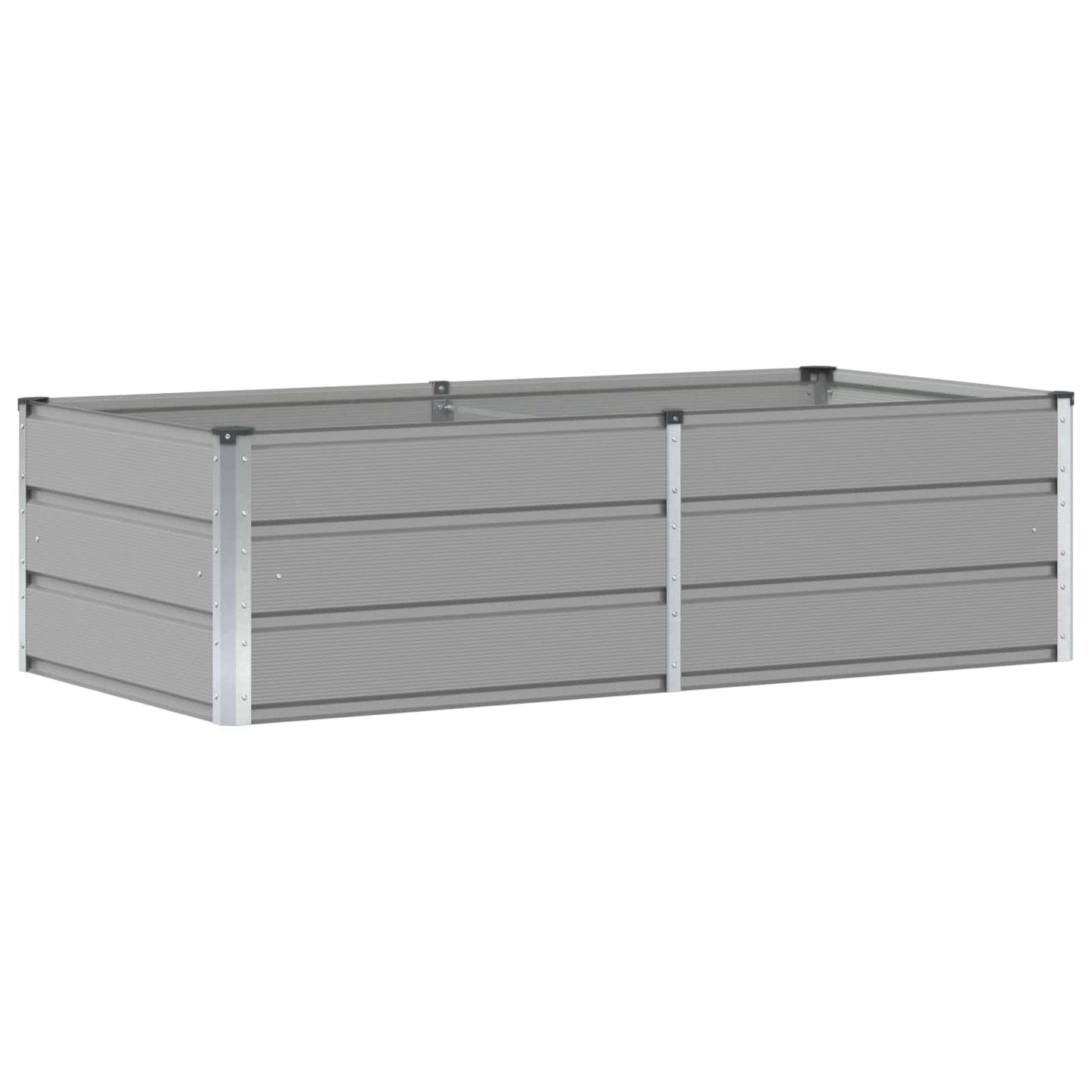 Planter Light Grey 160 x 80 x 45 cm Steel