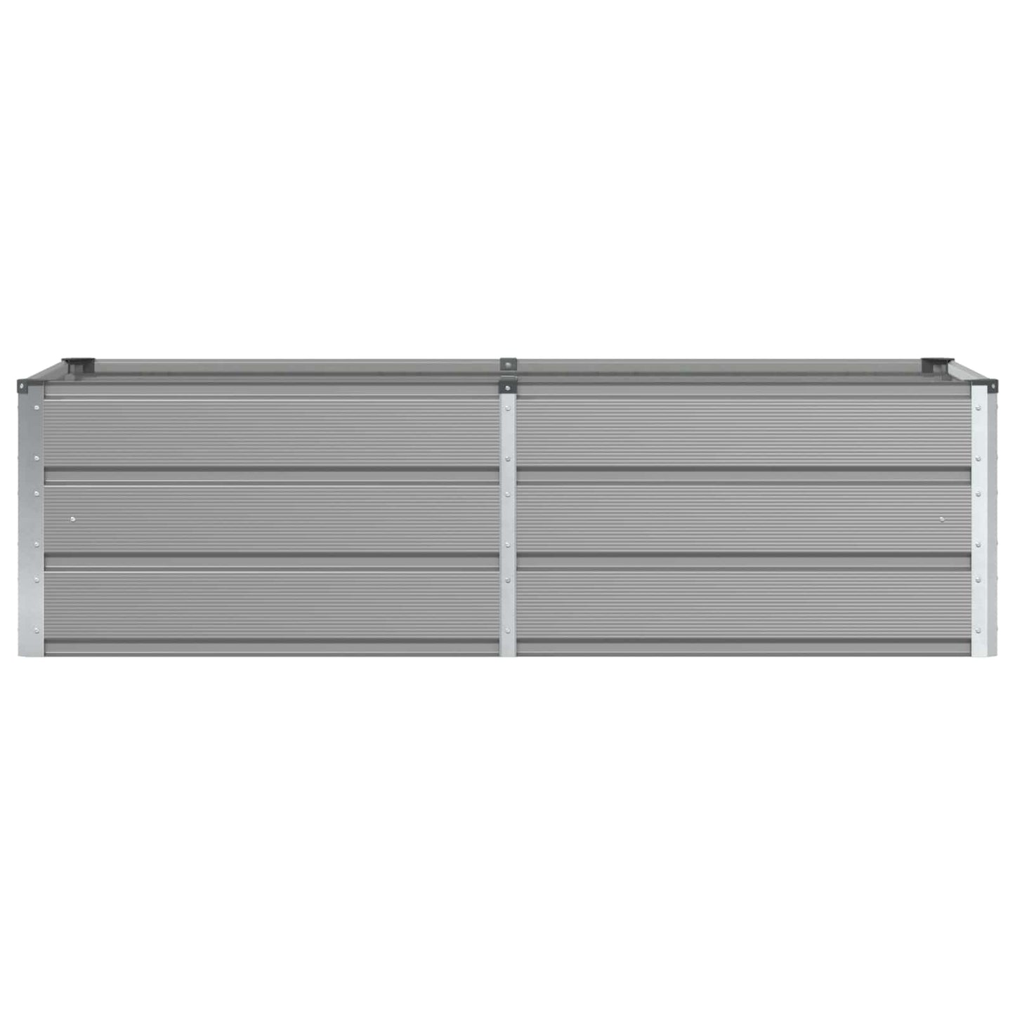 Planter Light Grey 160 x 80 x 45 cm Steel