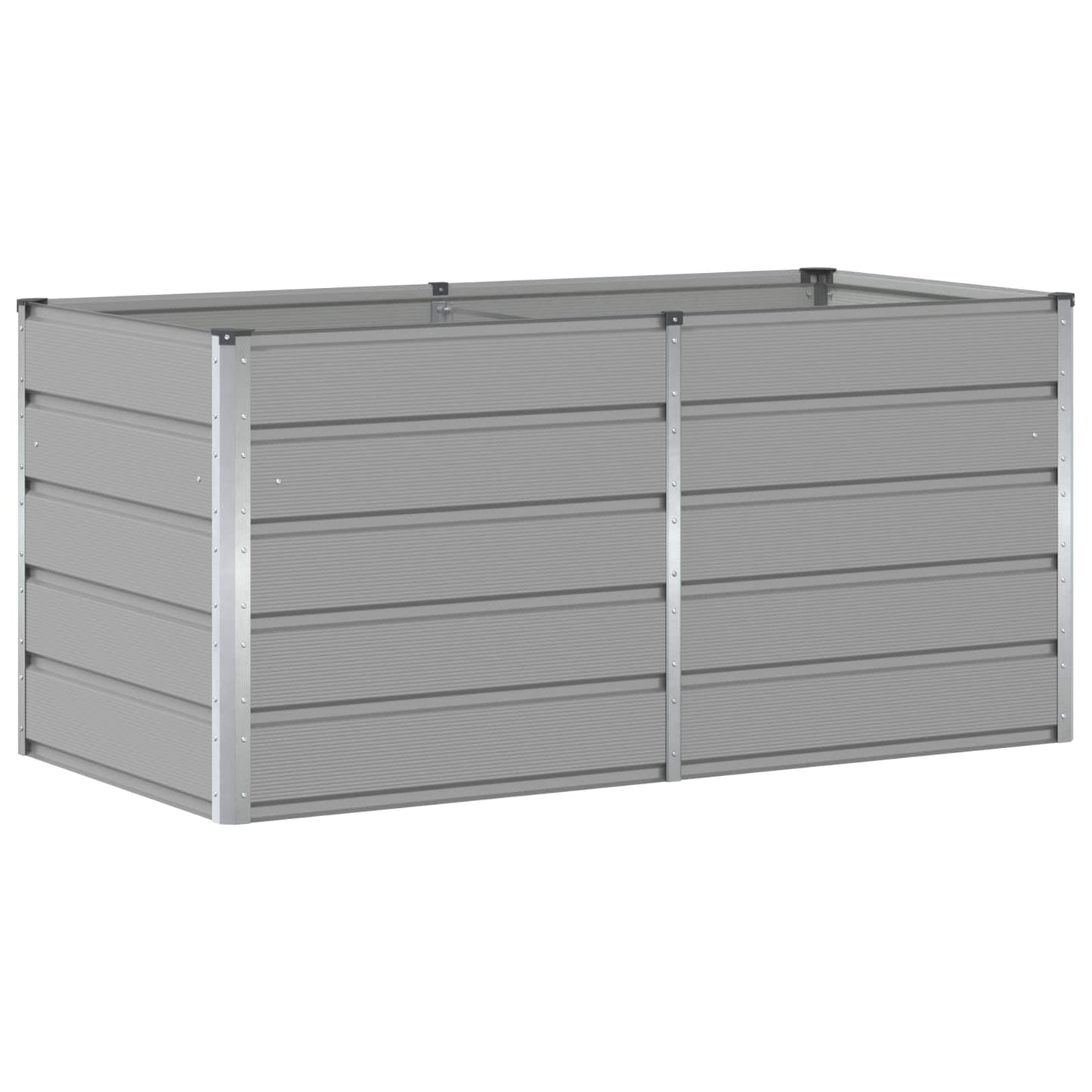 Planter Light Grey 160 x 80 x 75 cm Steel