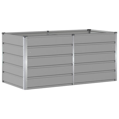 Planter Light Grey 160 x 80 x 75 cm Steel