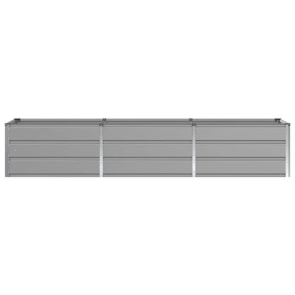 Planter Light Grey 240 x 80 x 45 cm Steel