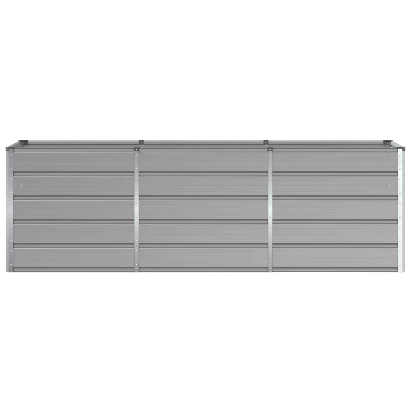 Planter Light Grey 240 x 80 x 75 cm Steel