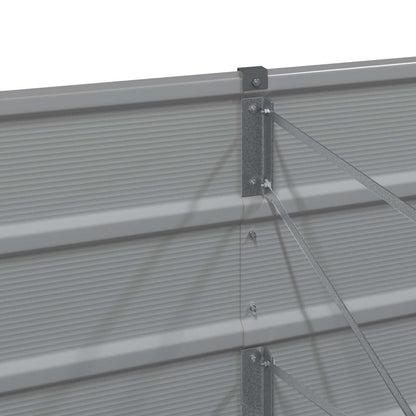 Planter Light Grey 320 x 80 x 45 cm Steel