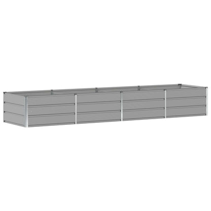 Planter Light Grey 320 x 80 x 45 cm Steel