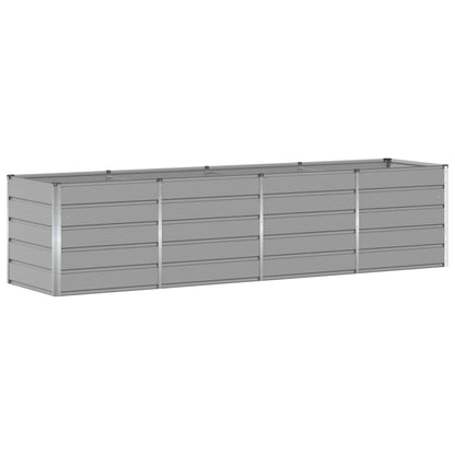 Planter Light Grey 320 x 80 x 75 cm Steel